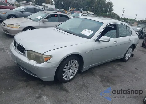2003 BMW 745I из США, поврежденный, VIN WBAGL63433DP64247